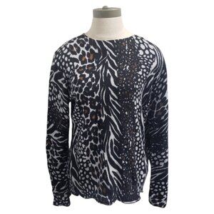 CT1924 Ethyl Animal Print Long Sleeve Sweater M